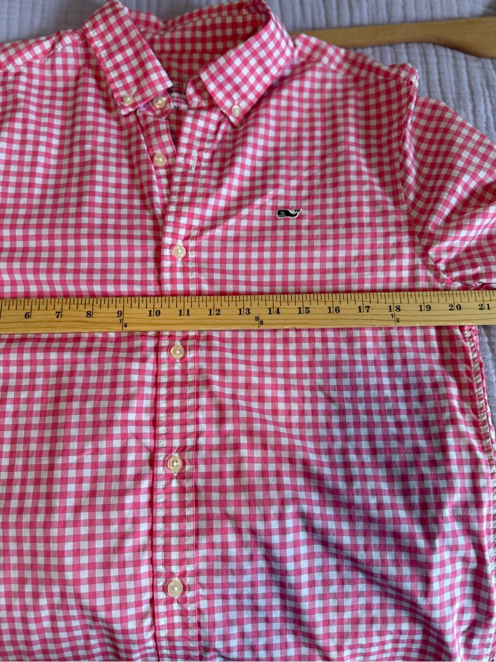 Vineyard Vines Pink Gingham Performance Button Up Shirt, Size M, Like New! - Picture 8 of 10